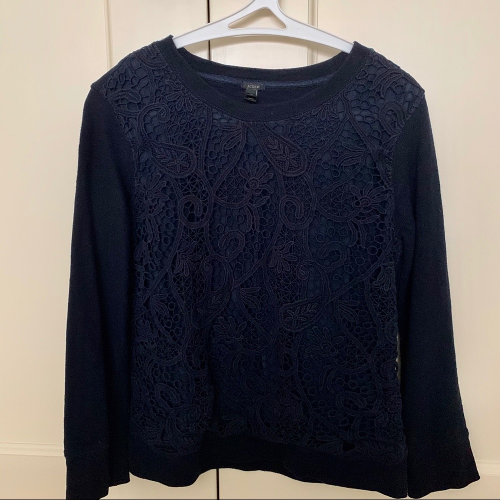 J Crew women lace front sweatshirts
